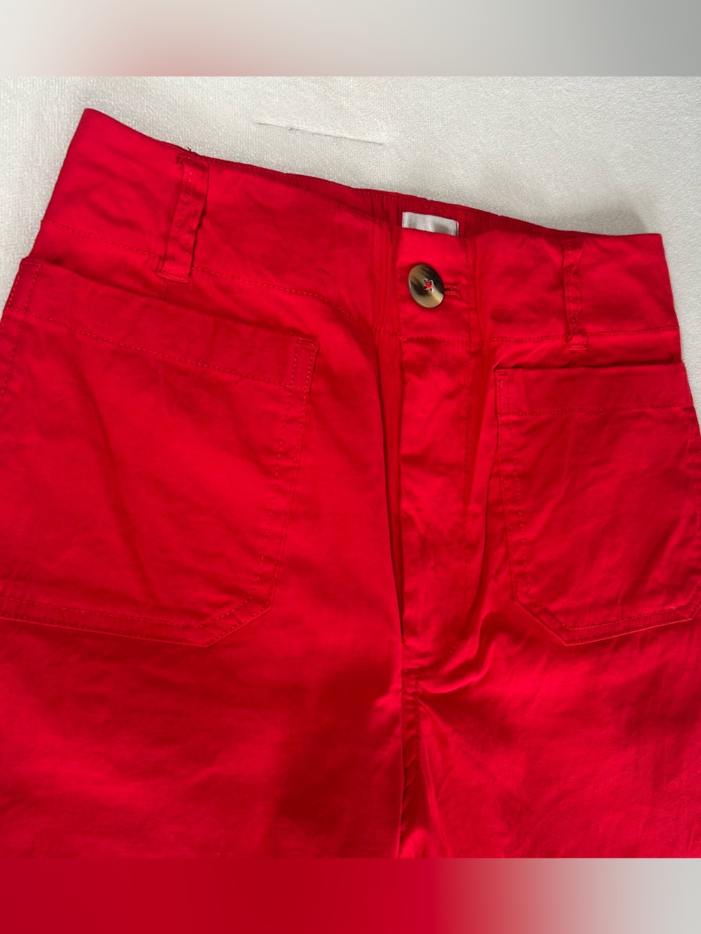 Maeve The Colette High-Rise Wide-Leg Cropped Pants Red Women’s Size 27 - Picture 4 of 16